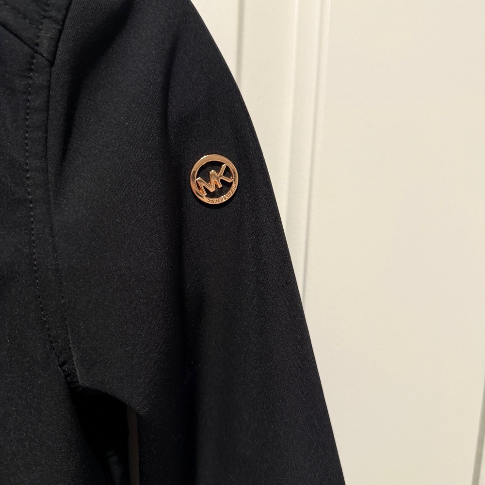 MICHAEL Michael Kors Girl Black Coat with Fur Lining - Picture 5 of 14
